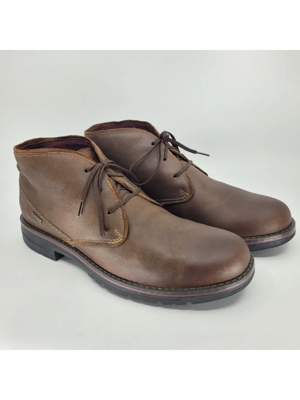 Clarks Morris Peak Waterproof Chukka Boots Men's Size 11 M EU 44.5 Brown Leather